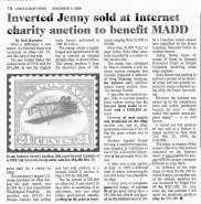 Linn's Article describing the ebay sale